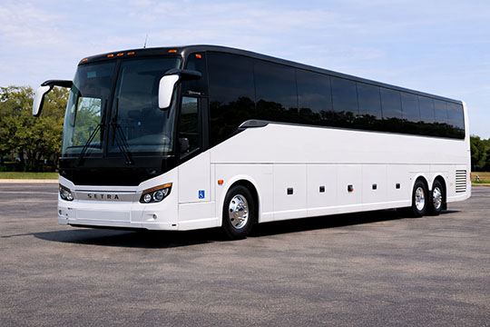 56-passenger charter bus available for charter in Sandy, UT